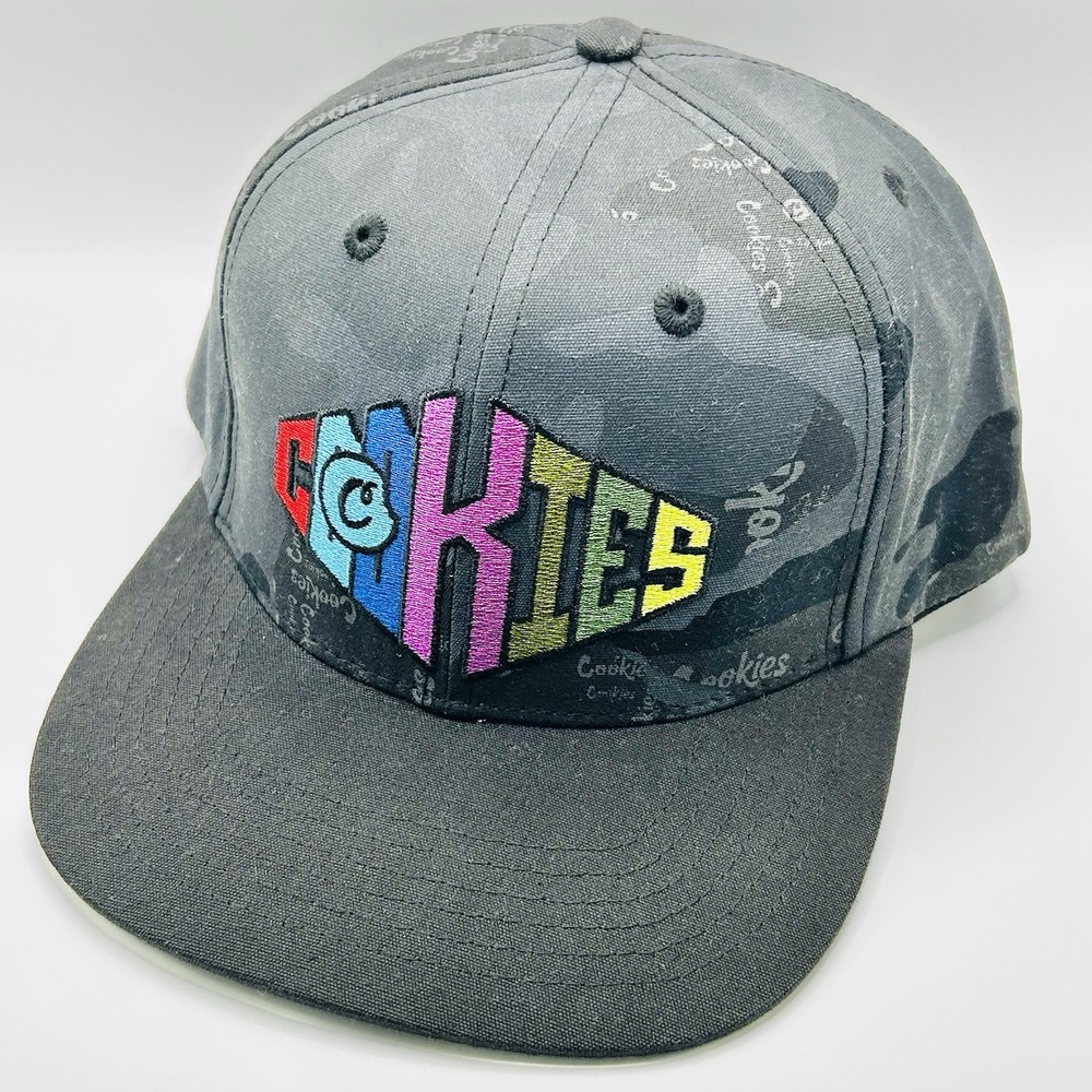 Cookies Acrossboard Logo Hat Cap Snapback Adjustable Black Outdoors Casual